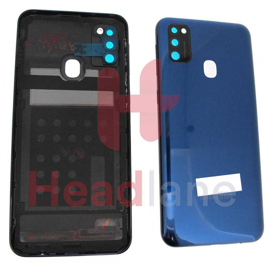 Samsung SM-M215 Galaxy M21 Back / Battery Cover - Blue - GH82-22609B - Samsung Replacement Part