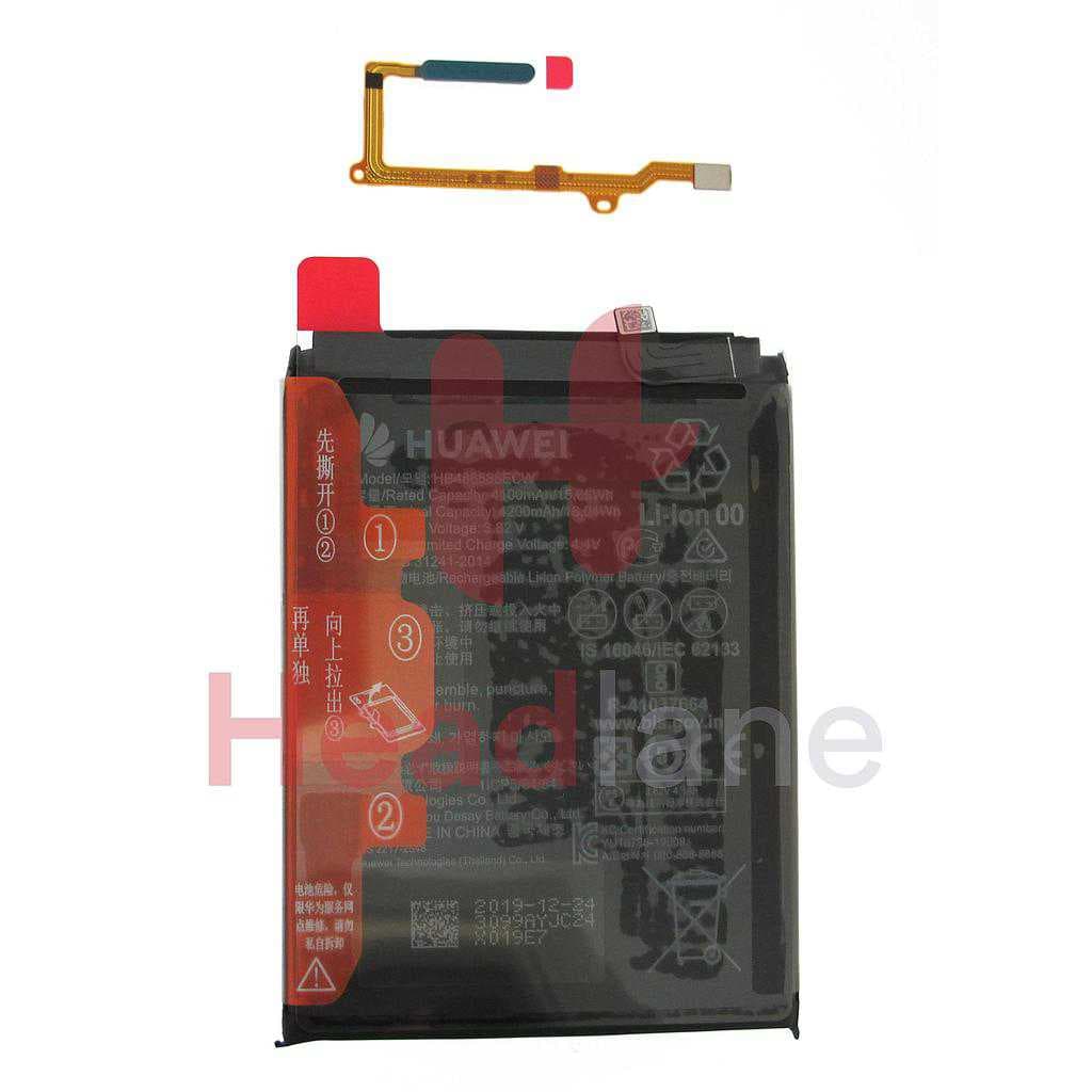 Huawei P40 Lite Fingerprint Reader / Sensor + Battery - Crush Green - 02353KGQ - Huawei Replacement Part