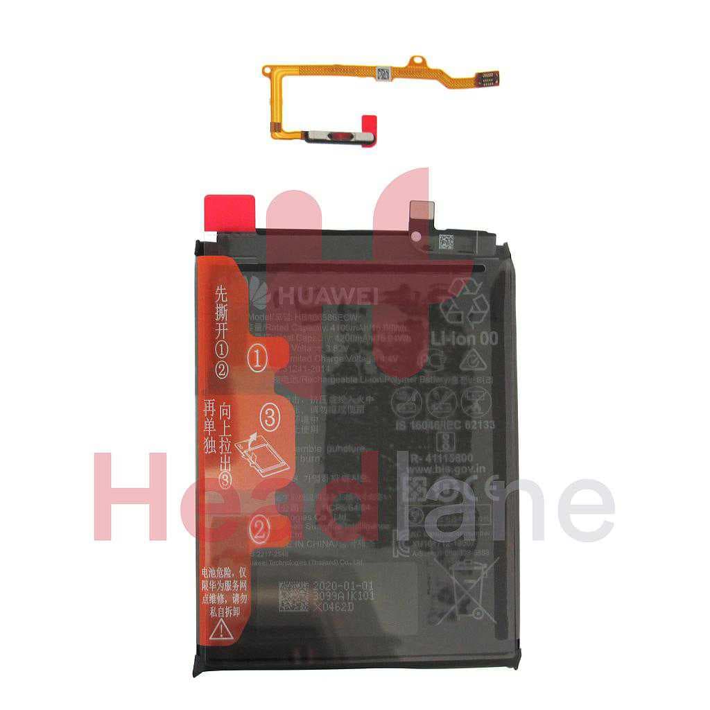 Huawei P40 Lite Fingerprint Reader / Sensor + Battery - Breathing Crystal - 02353KGP - Huawei Replacement Part