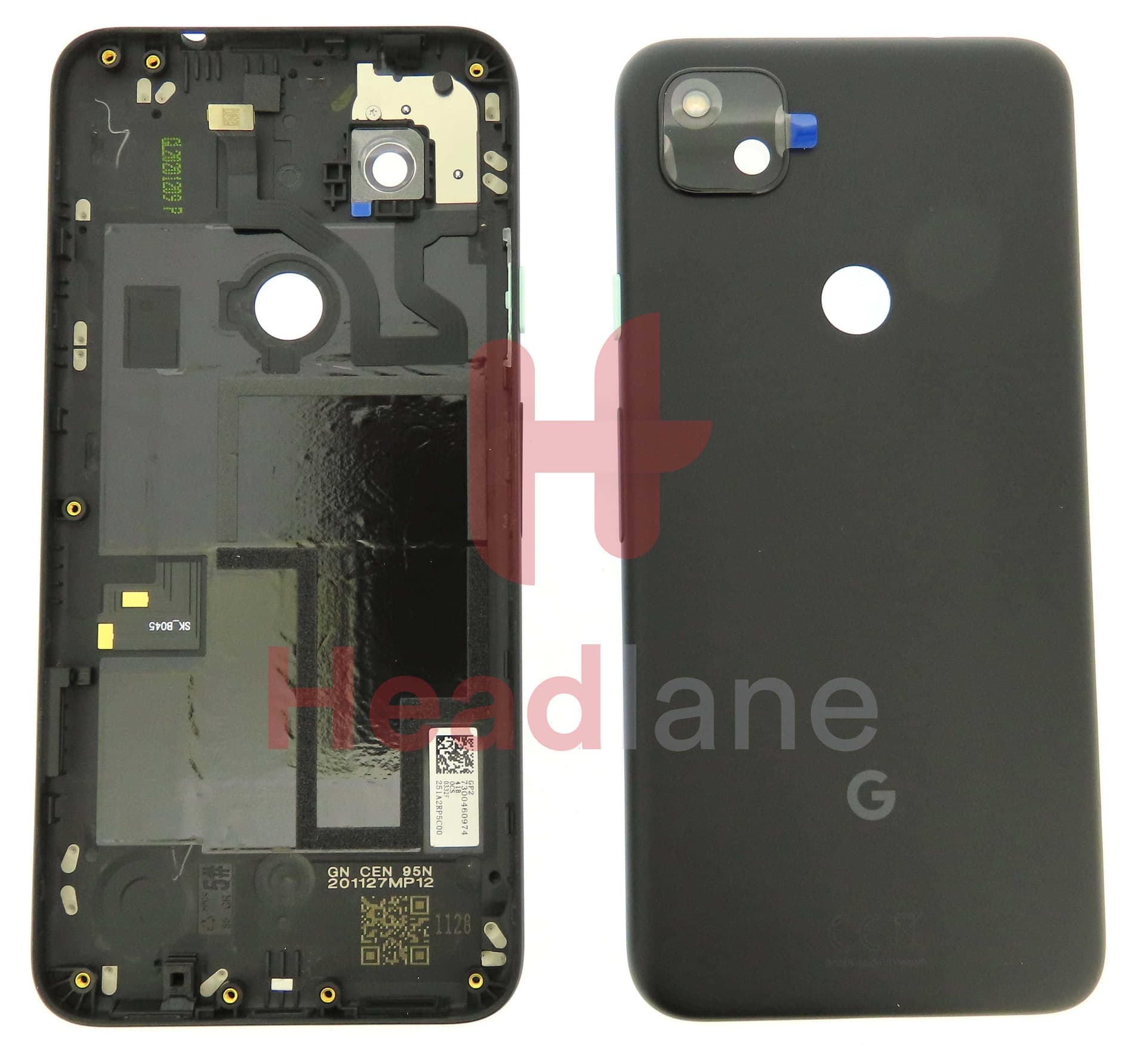 Google Pixel 4A Back / Battery Cover - Black - G949-00010-01 - Google Replacement Part