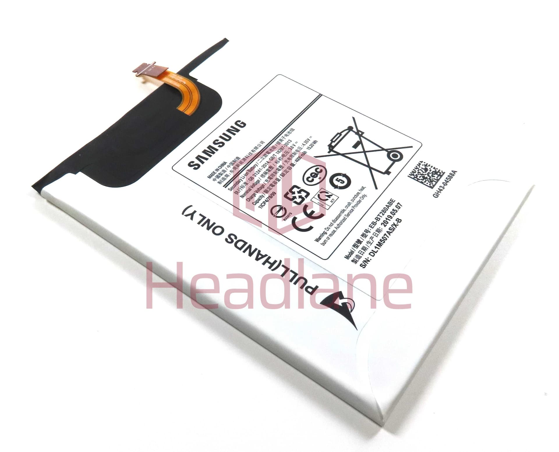 Samsung SM-T285 SM-T280 Galaxy Tab A 7.0 4000mAh Battery EB-BT280ABE - GH43-04588B - Samsung Replacement Part