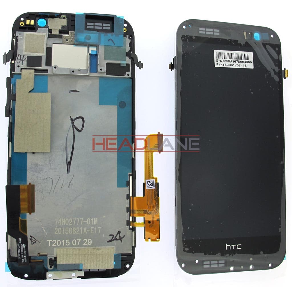 HTC One M8 LCD Display / Screen + Touch - Black - 80H01770-18 - HTC Replacement Part