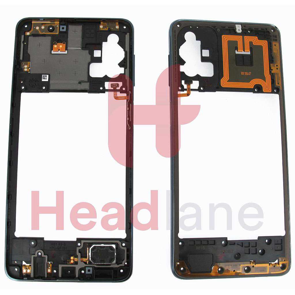 Samsung SM-M515 Galaxy M51 Middle Cover / Chassis - Black - GH97-25354A - Samsung Replacement Part
