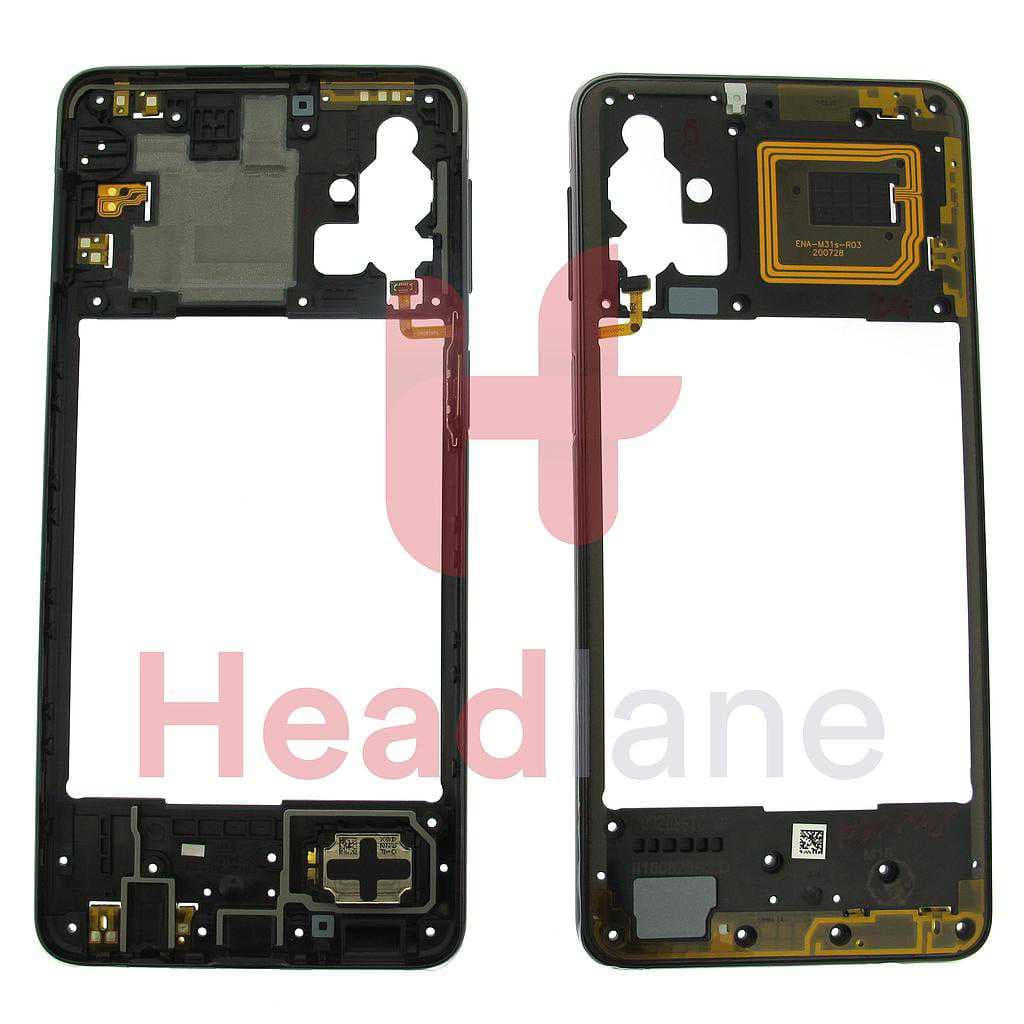 Samsung SM-M317 Galaxy M31s Middle Cover / Chassis - Black - GH97-25062A - Samsung Replacement Part