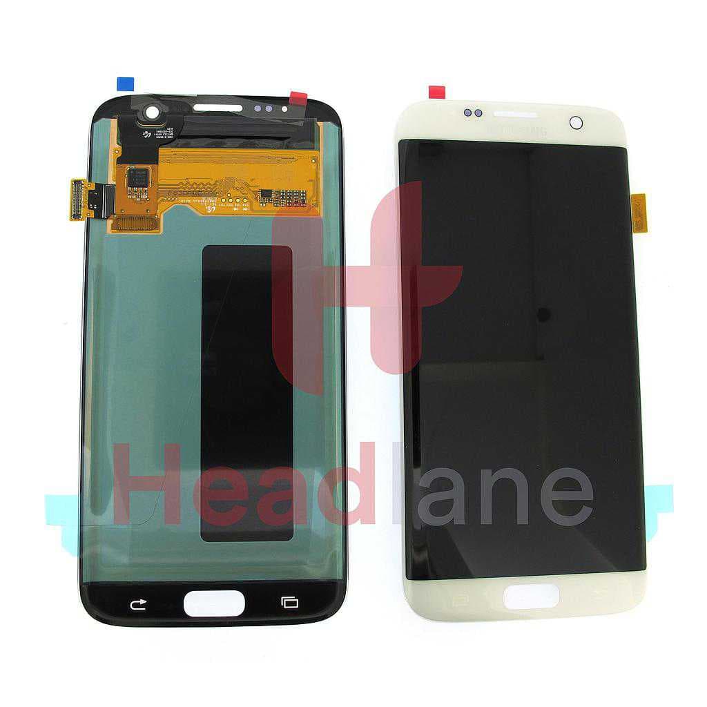 Samsung SM-G935 Galaxy S7 Edge LCD Display / Screen + Touch - White (No Frame) - GH96-09787A - Samsung Replacement Part