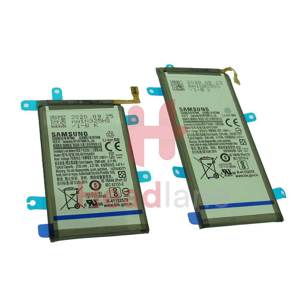 Samsung SM-F916 Galaxy Z Fold2 5G EB-BF916ABY / EB-BF917ABY Main + Sub Internal Battery - GH82-24137A - Samsung Replacement Part