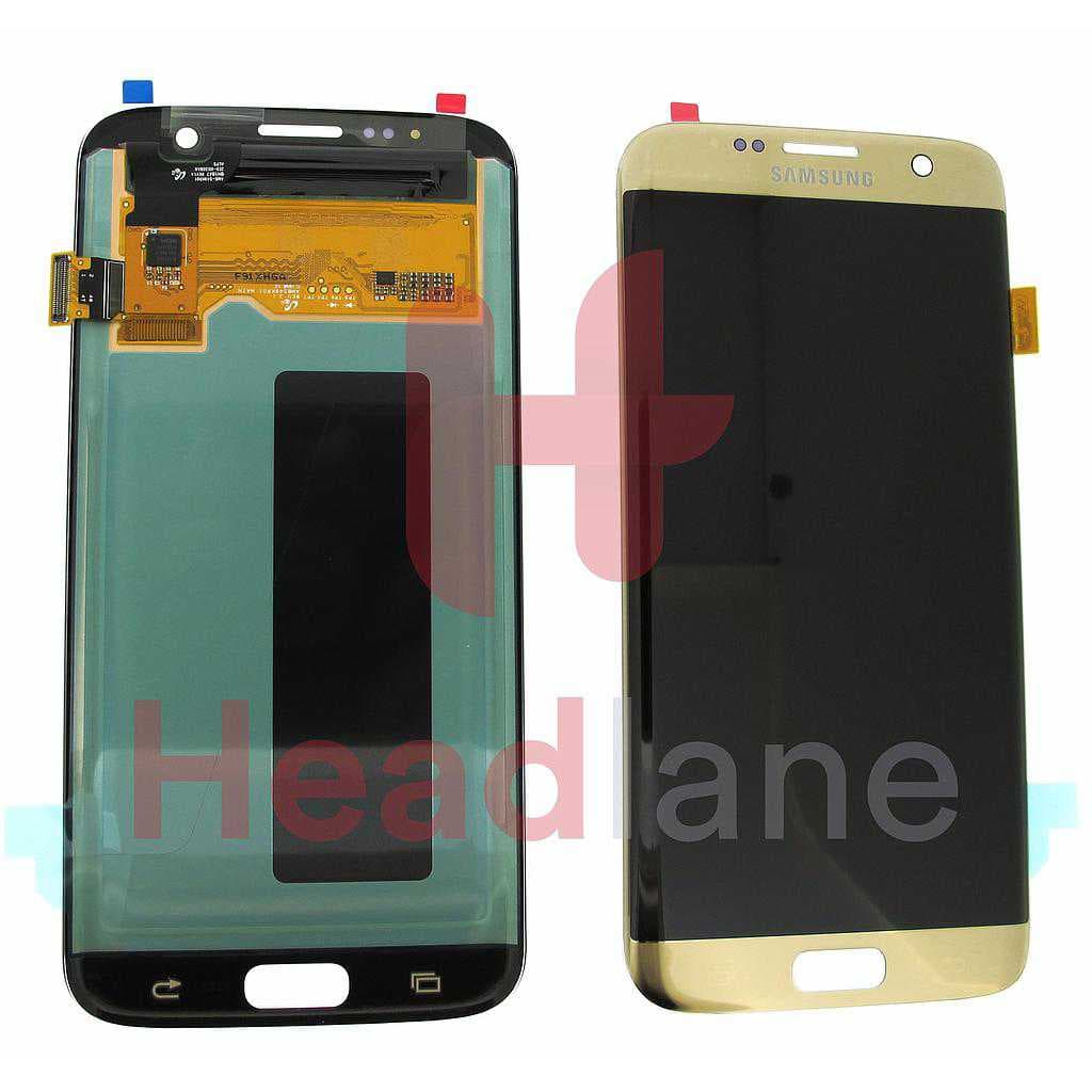 Samsung SM-G935 Galaxy S7 Edge LCD Display / Screen + Touch - Gold (No Frame) - GH96-09785A - Samsung Replacement Part