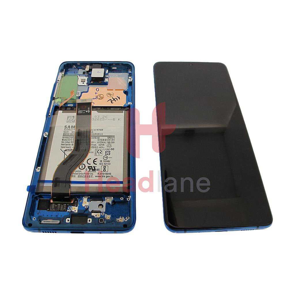 Samsung SM-G986 Galaxy S20+ 5G LCD Display / Screen + Touch + Battery Assembly - Aura Blue (Verizon Version) - GH82-22142H - Samsung Replacement Part