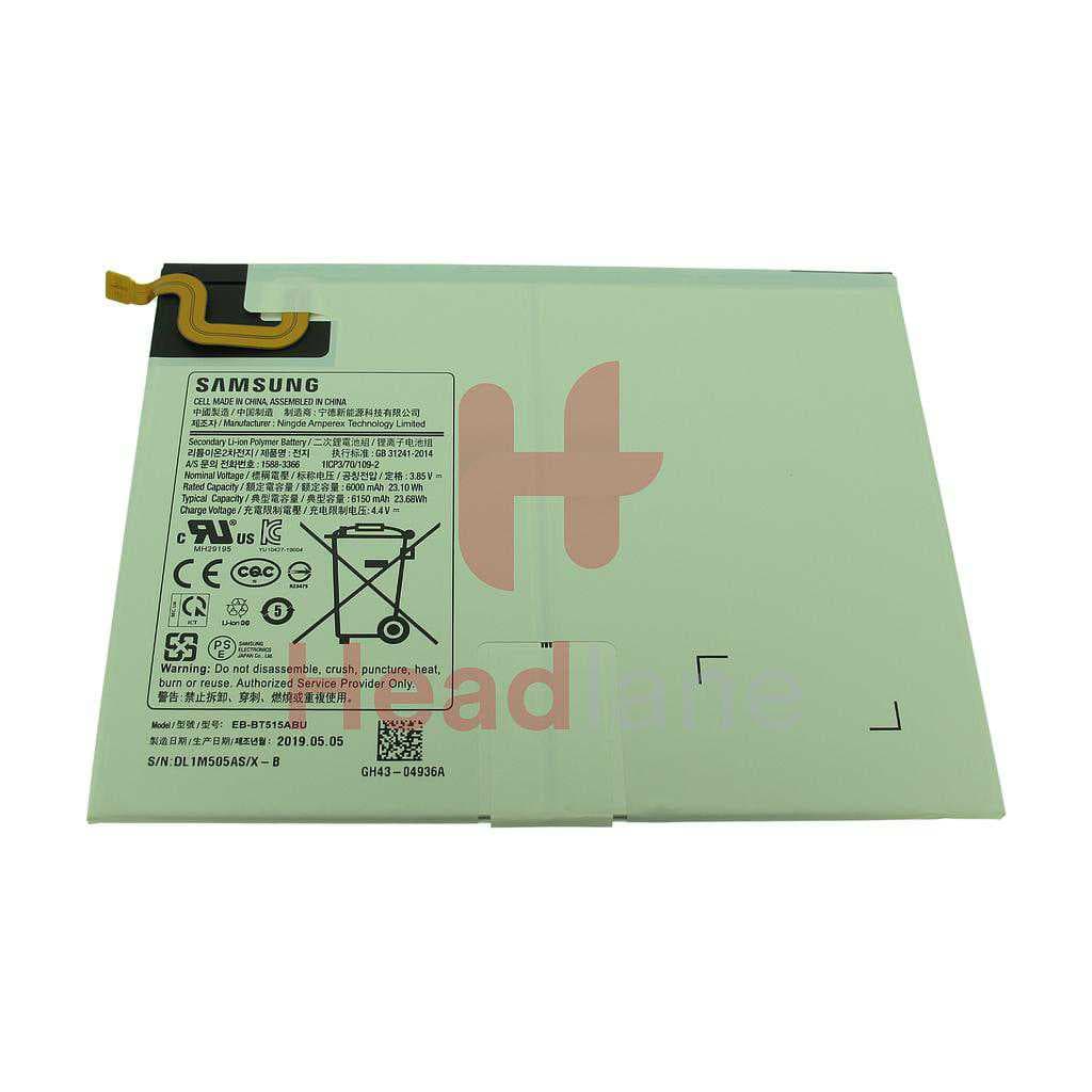 Samsung SM-T510 SM-T515 Galaxy Tab A 10.1" (2019) EB-BT515ABU Battery - GH43-04936A - Samsung Replacement Part