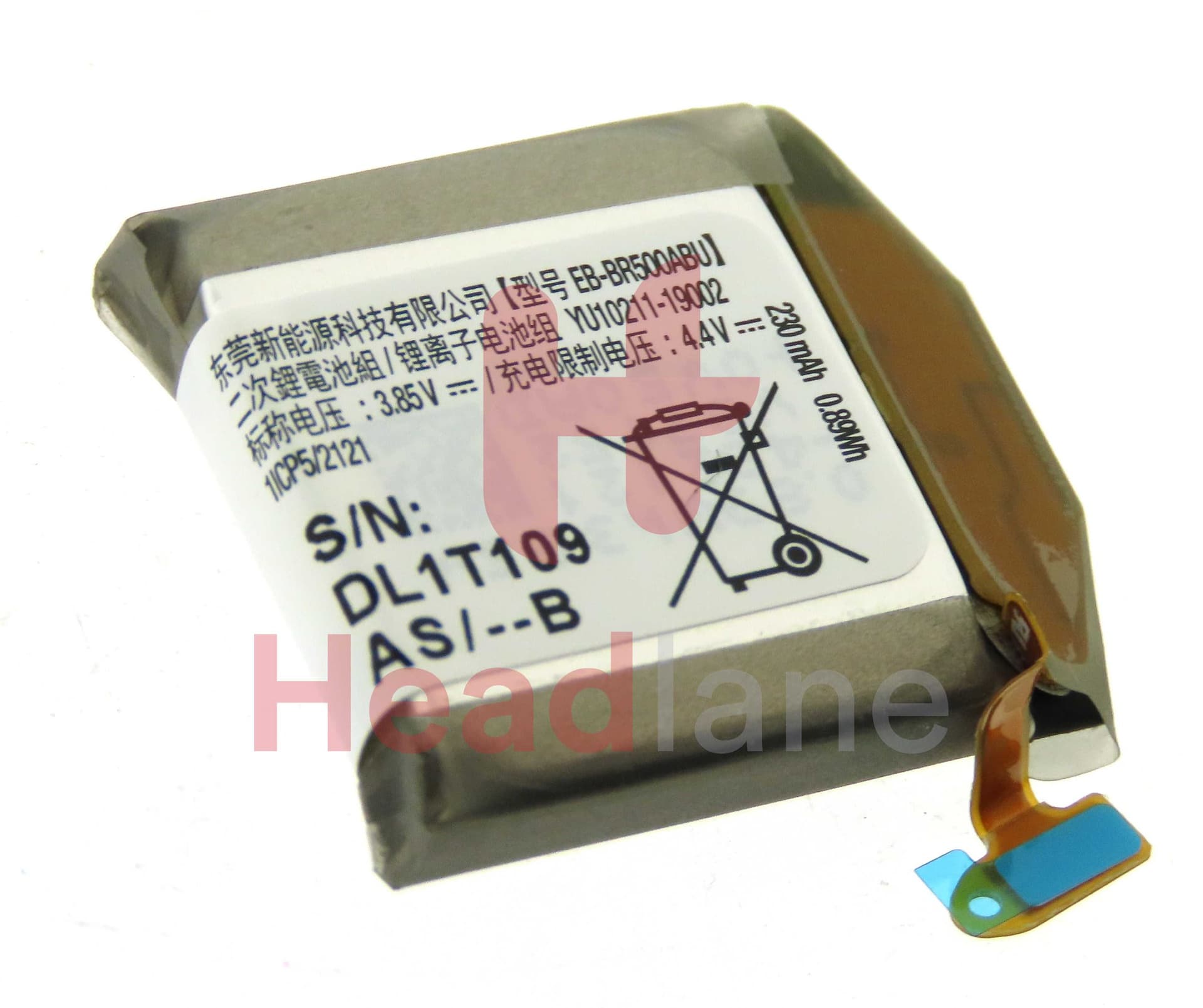 Samsung SM-R500 Galaxy Watch Active EB-BR500ABU 230mAh Battery - GH43-04922A - Samsung Replacement Part