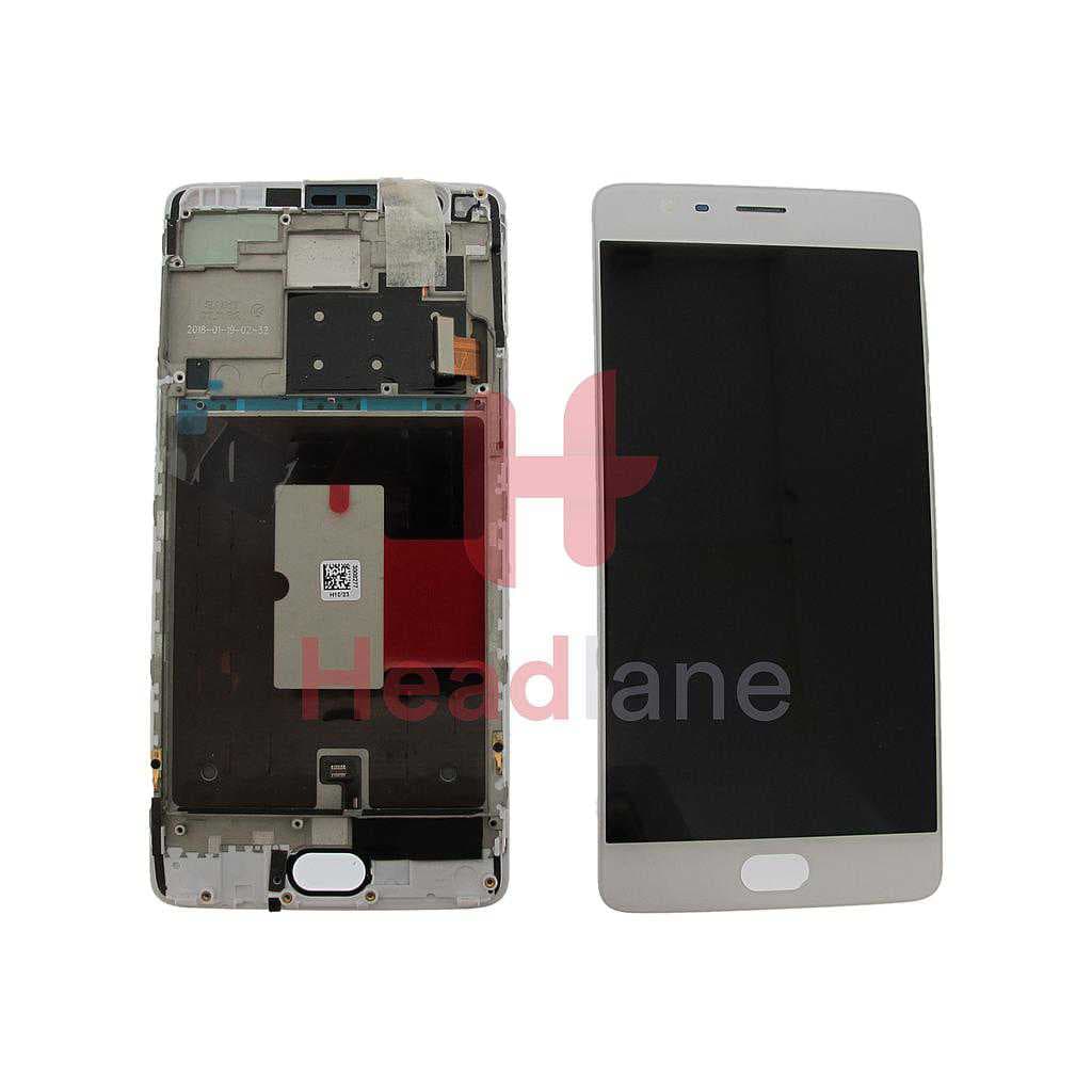 OnePlus 3 / 3T LCD Display / Screen + Touch - White - 2011100003 - OnePlus Replacement Part