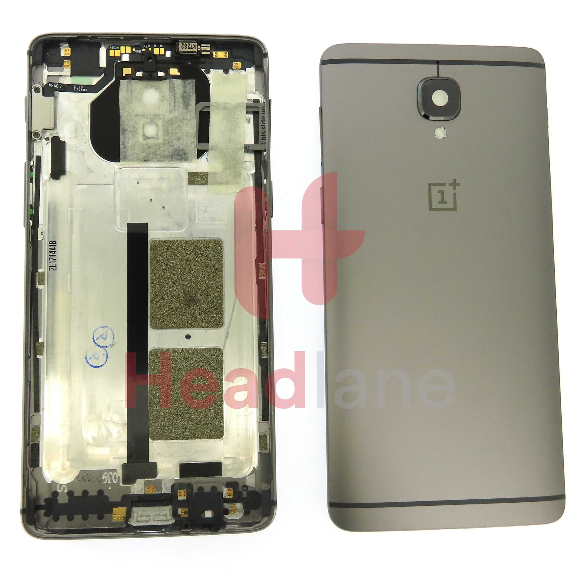 OnePlus 3T Back / Battery Cover - Grey - 2011100002 - OnePlus Replacement Part