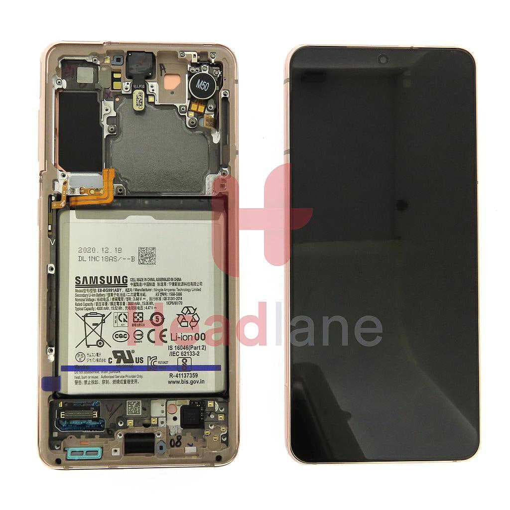 Samsung SM-G991 Galaxy S21 5G LCD Display / Screen + Touch + Battery - Phantom Violet - GH82-24716B - Samsung Replacement Part
