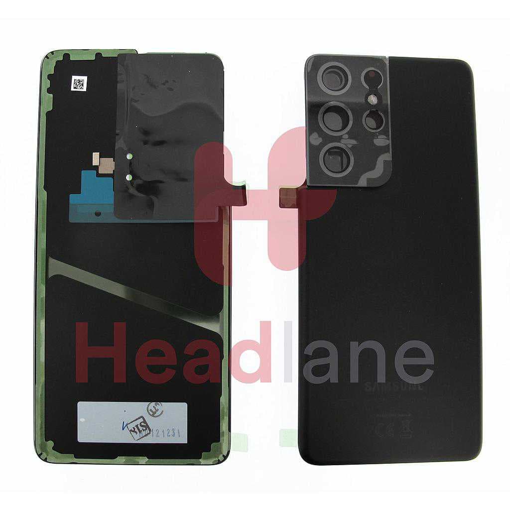 Samsung SM-G998 Galaxy S21 Ultra 5G Back / Battery Cover - Phantom Black - GH82-24499A - Samsung Replacement Part