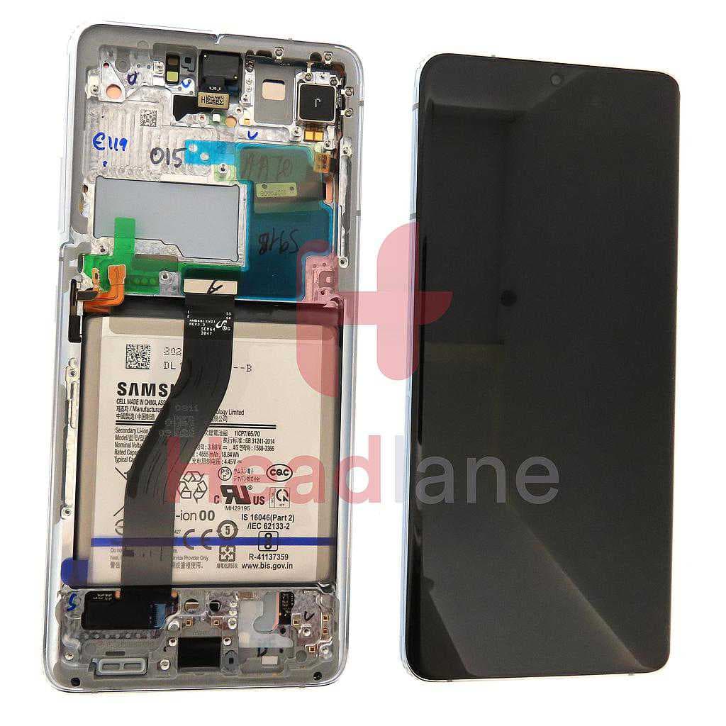 Samsung SM-G998 Galaxy S21 Ultra 5G LCD Display / Screen + Touch + Battery - Phantom Silver - GH82-24591B - Samsung Replacement Part
