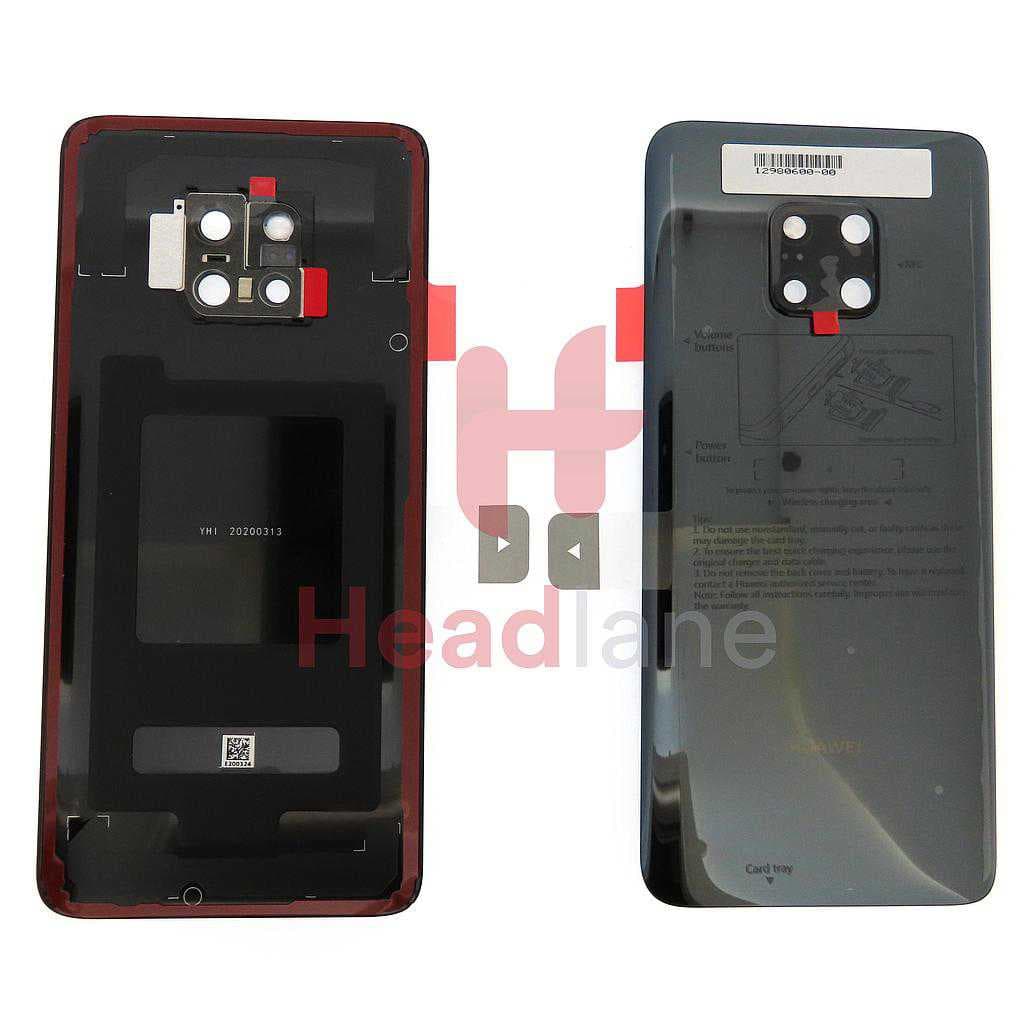 Huawei Mate 20 Pro Back / Battery Cover - Black (Single SIM) - 02352GCG - Huawei Replacement Part