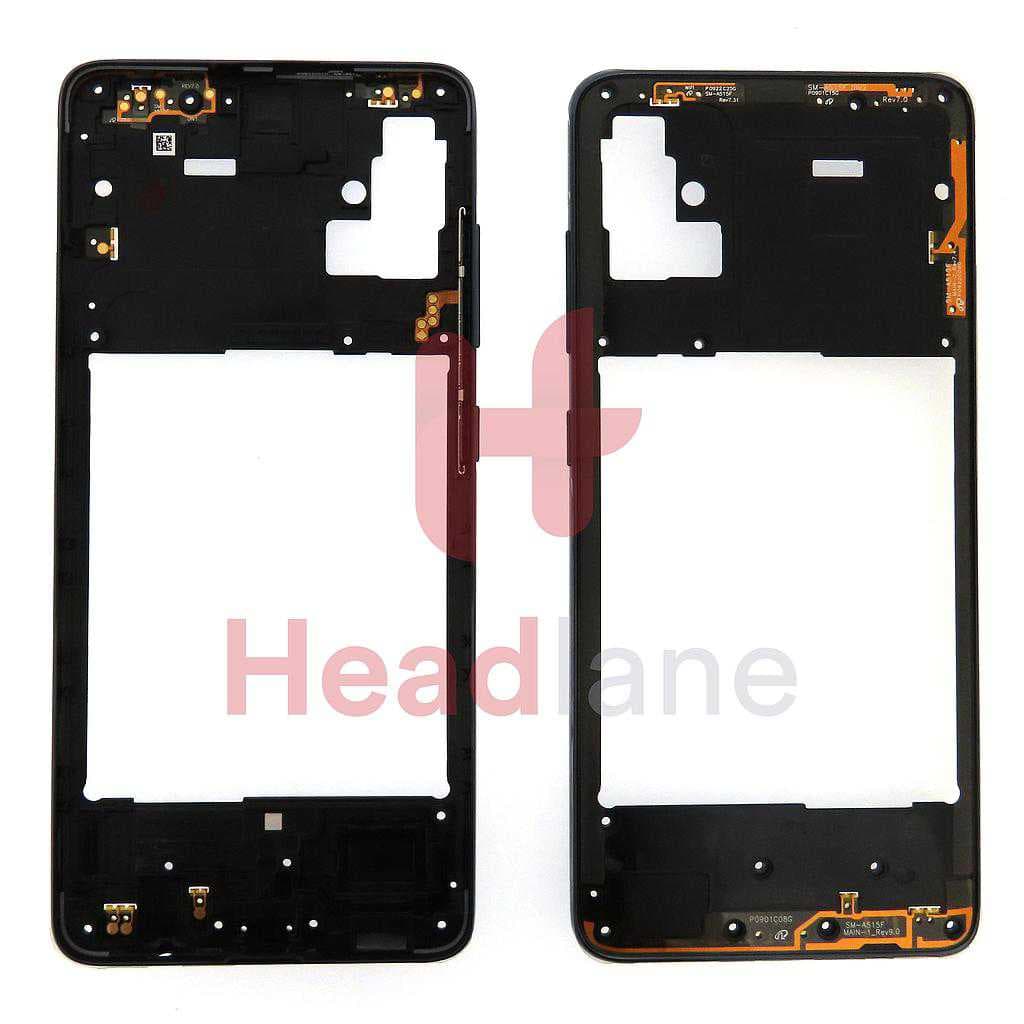 Samsung SM-A515 Galaxy A51 Middle Cover / Chassis - Black - GH98-45033B - Samsung Replacement Part