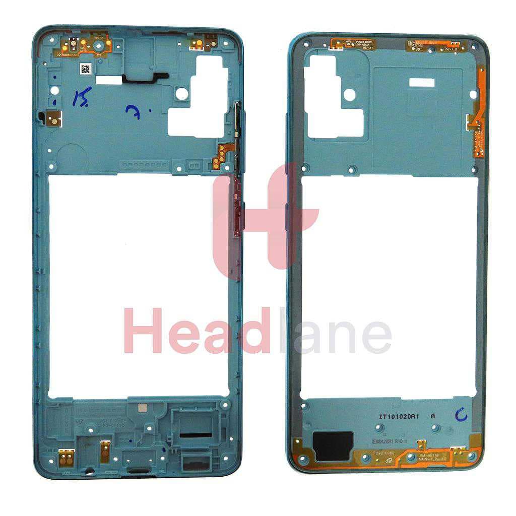 Samsung SM-A515 Galaxy A51 Middle Cover / Chassis - Blue - GH98-45033C - Samsung Replacement Part