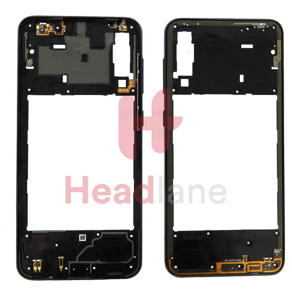 Samsung SM-A307 Galaxy A30s Middle Cover / Chassis - Black - GH98-44765A - Samsung Replacement Part