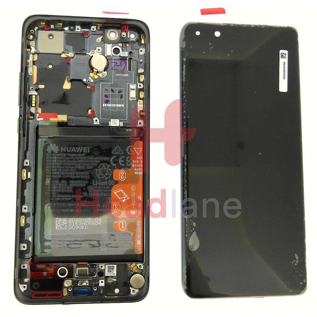 Huawei P40 Pro Plus LCD Display / Screen + Touch + Battery - Black - 02353RVJ - Huawei Replacement Part