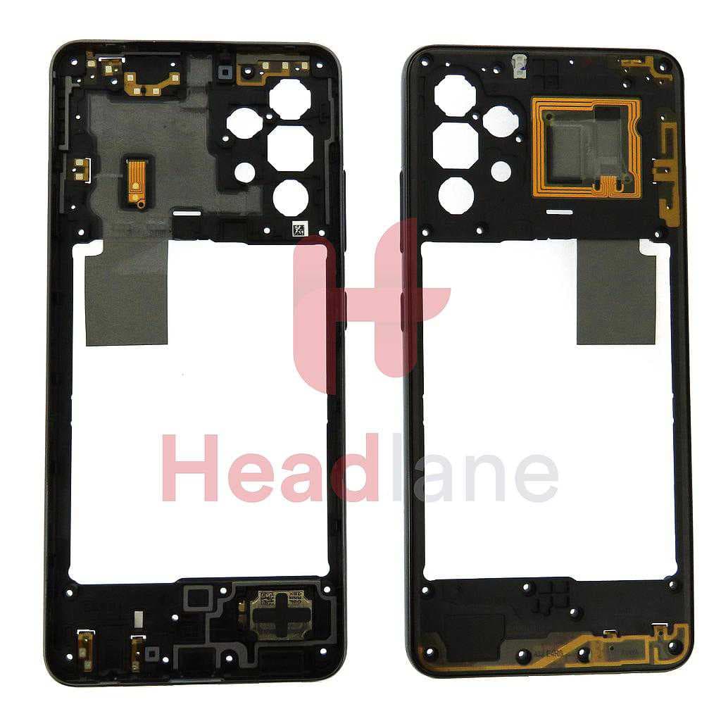 Samsung SM-A325 Galaxy A32 4G Middle Cover / Chassis - Black - GH97-26181A - Samsung Replacement Part