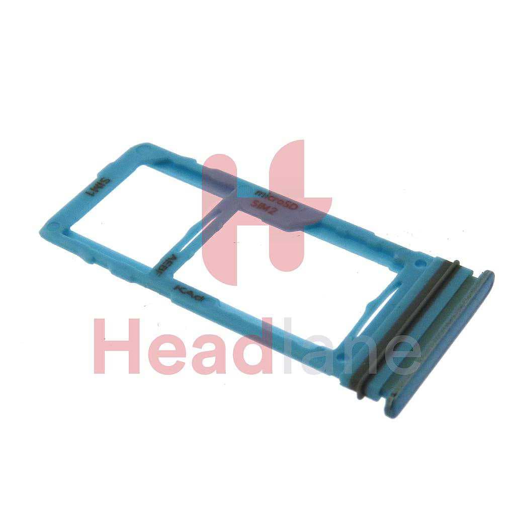 Samsung SM-A525 A526 A725 Galaxy A52 4G A52 5G A72 4G SIM Card Tray - Blue (Dual SIM) - GH98-46290B - Samsung Replacement Part