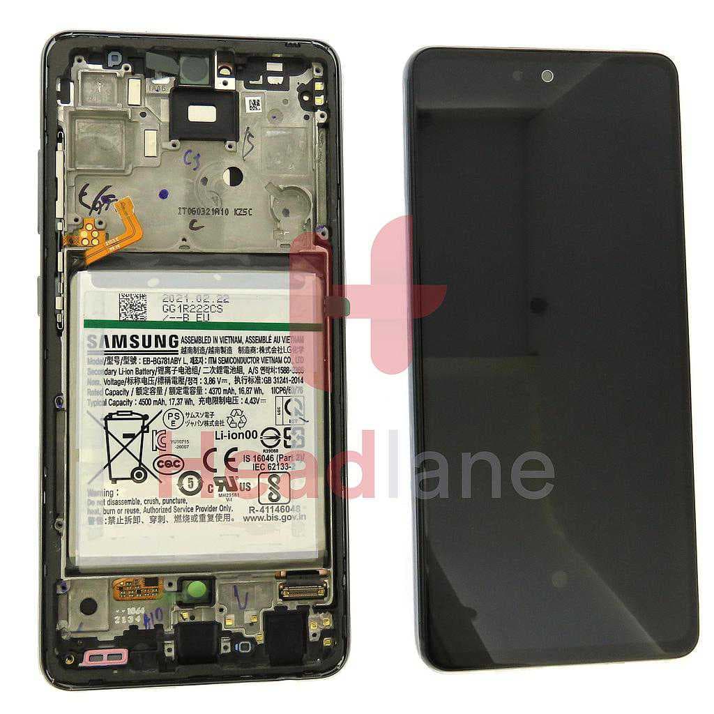 Samsung SM-A525 A526 Galaxy A52 4G A52 5G LCD Display / Screen + Touch + Battery - Black - GH82-25230A - Samsung Replacement Part