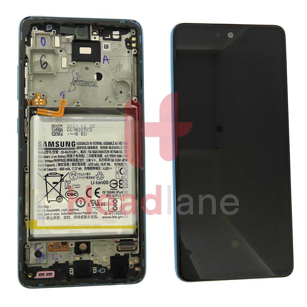 Samsung SM-A525 A526 Galaxy A52 4G A52 5G LCD Display / Screen + Touch + Battery - Blue - GH82-25230B - Samsung Replacement Part
