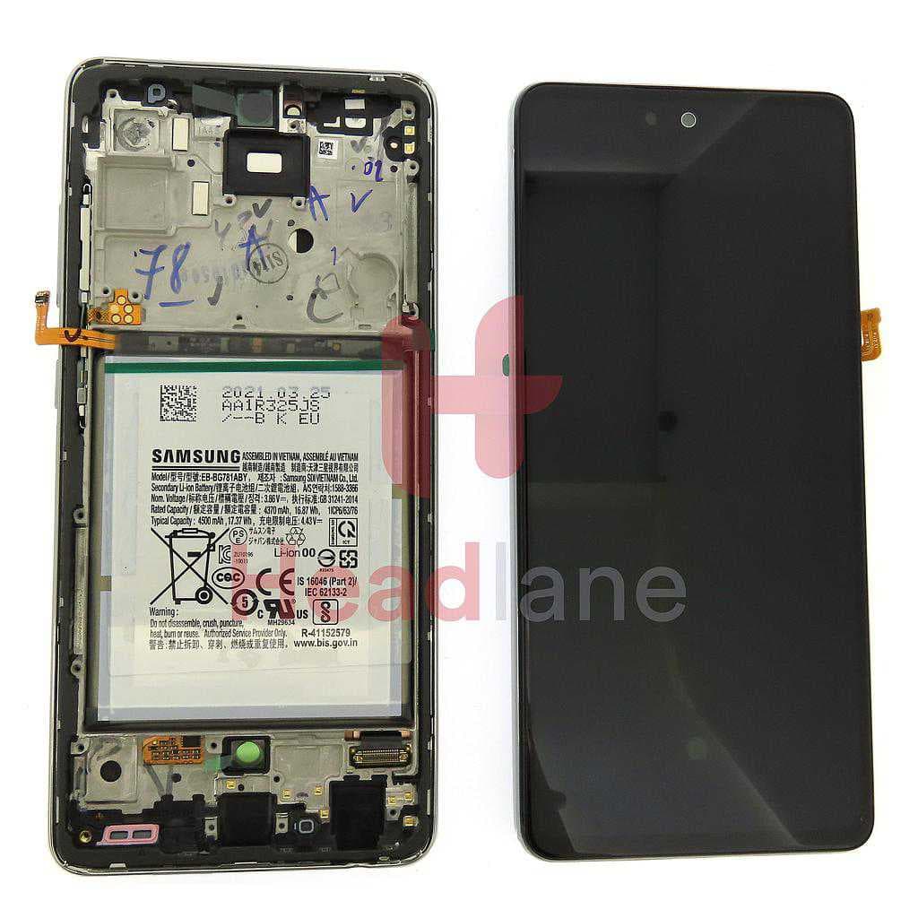 Samsung SM-A525 A526 Galaxy A52 4G A52 5G LCD Display / Screen + Touch + Battery - White - GH82-25229D - Samsung Replacement Part
