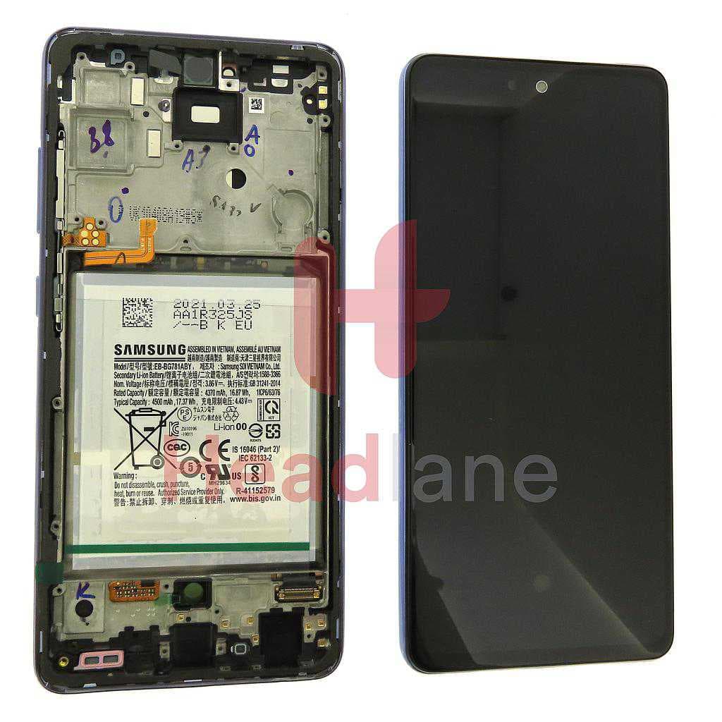 Samsung SM-A525 A526 Galaxy A52 4G A52 5G LCD Display / Screen + Touch + Battery - Violet - GH82-25230C - Samsung Replacement Part