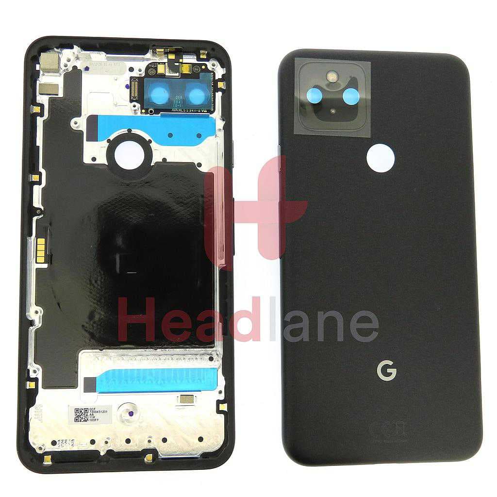 Google Pixel 5 Back / Battery Cover - Black - G949-00095-01 - Google Replacement Part