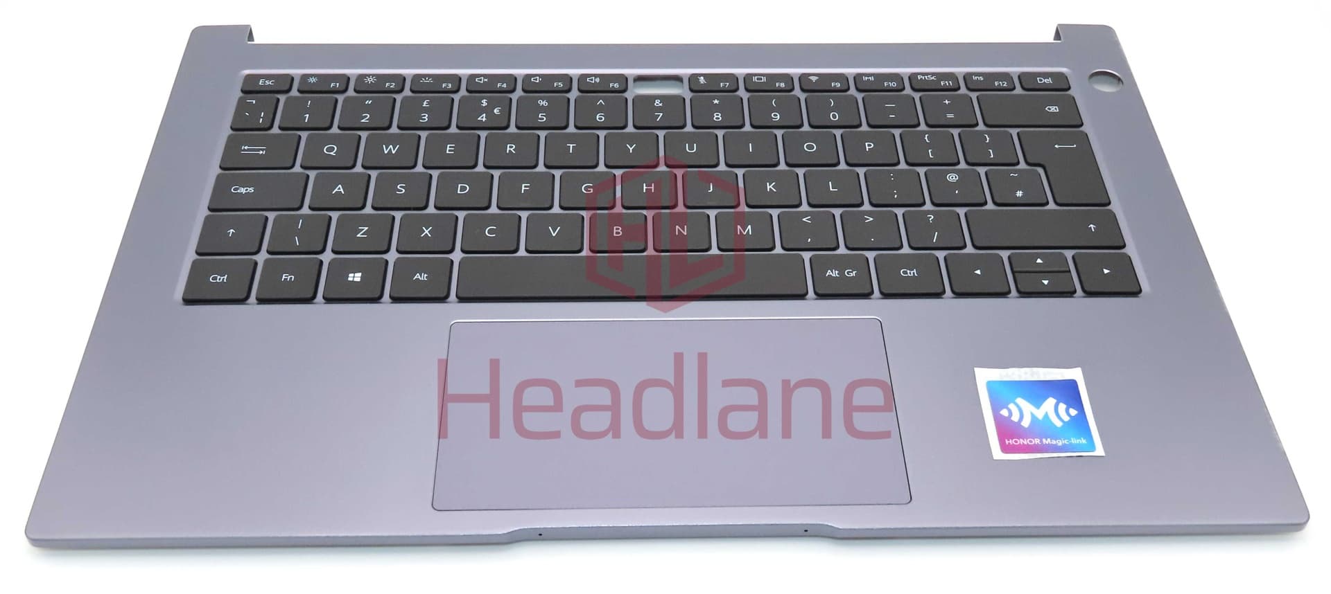 Huawei Honor NBL-WAQ9AHNR MagicBook 14 Top Cover + Touchpad + Keyboard (UK QWERTY) - Space Grey - 02353NCY - Huawei Replacement Part