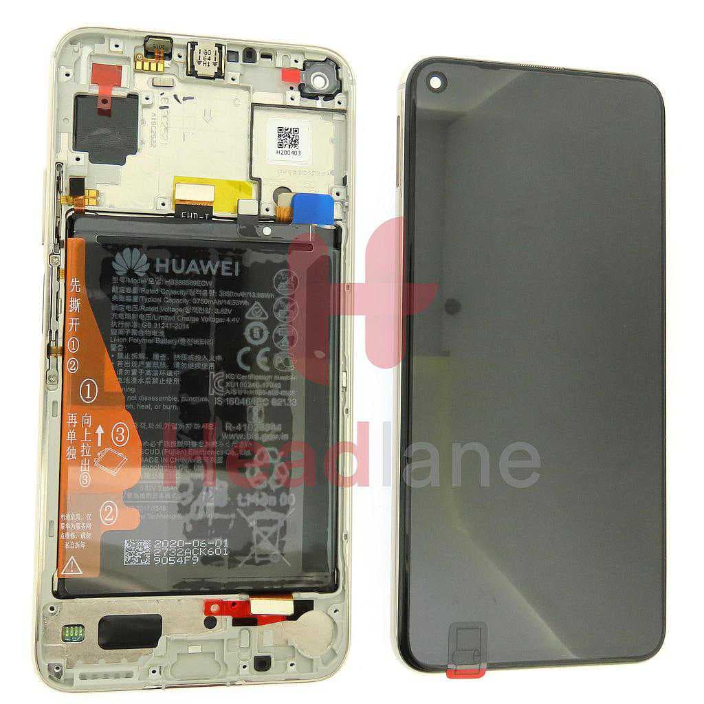Huawei Honor 20 / Nova 5T LCD Display / Screen + Touch + Battery - White - 02352TPC - Huawei Replacement Part