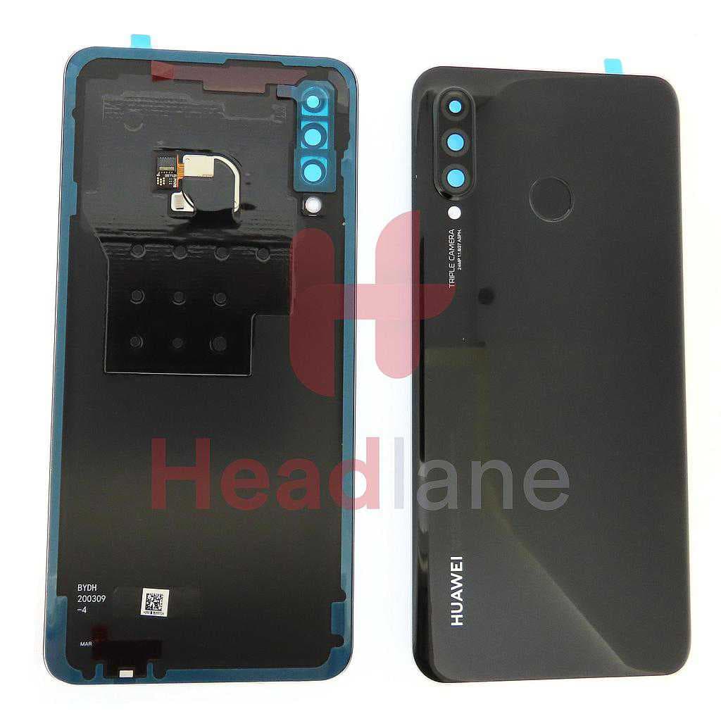 Huawei P30 Lite Back / Battery Cover + Fingerprint Sensor - Black (MAR-LX3A 24MP Rear Camera) - 02352PNP - Huawei Replacement Part