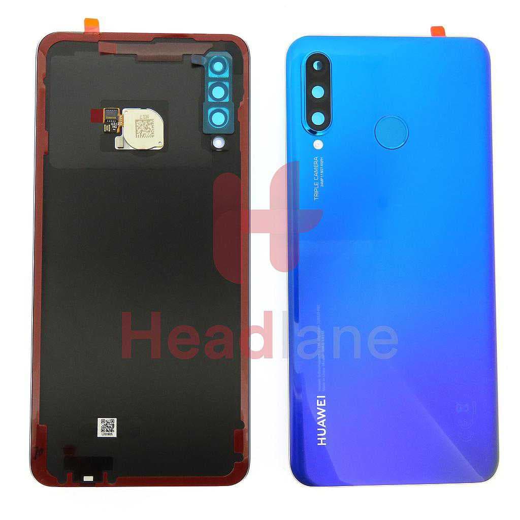 Huawei P30 Lite Back / Battery Cover + Fingerprint Sensor - Blue (MAR-LX1M 24MP Rear Camera) - 02352PMK - Huawei Replacement Part