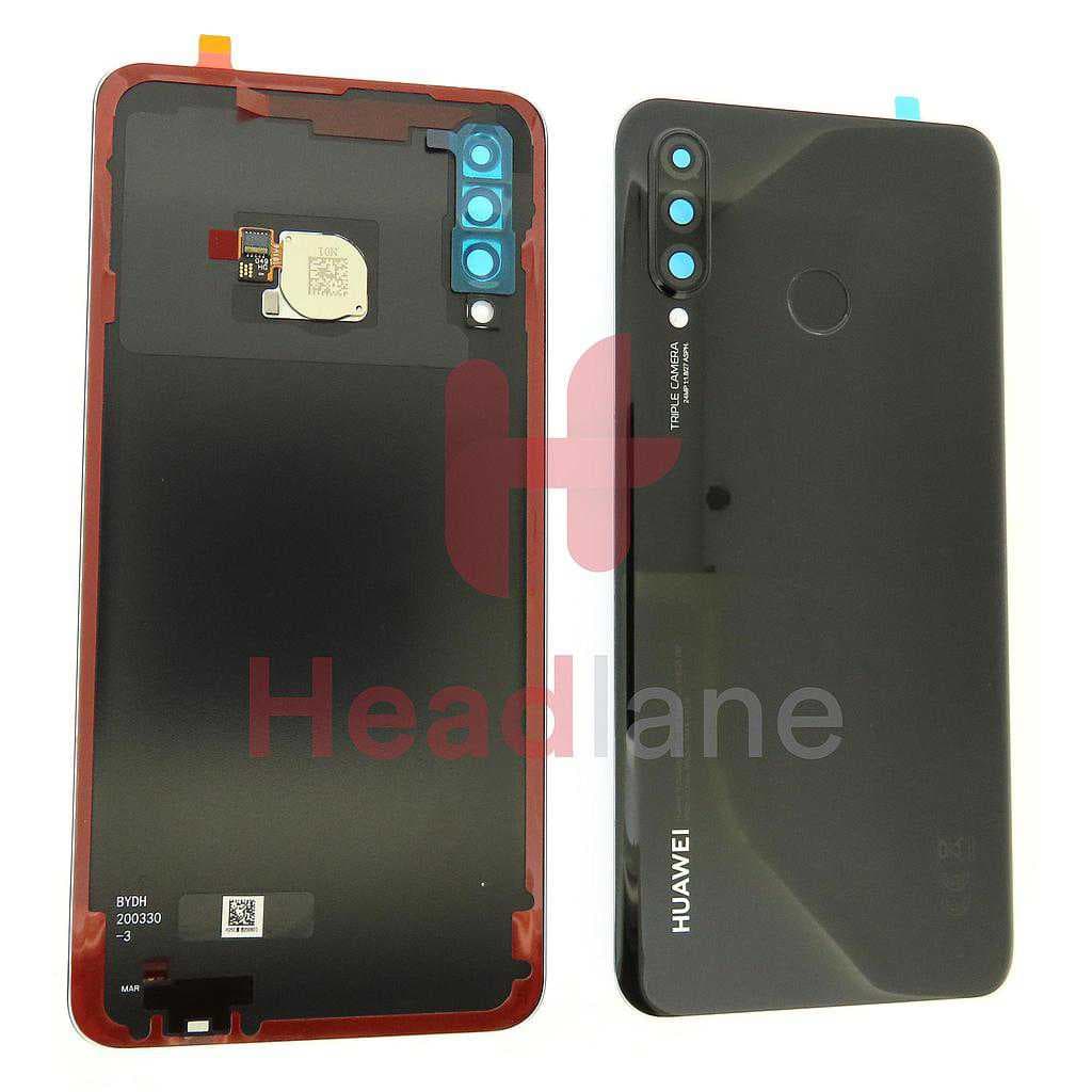 Huawei P30 Lite Back / Battery Cover + Fingerprint Sensor - Black (MAR-LX1M 24MP Rear Camera) - 02352PMJ - Huawei Replacement Part