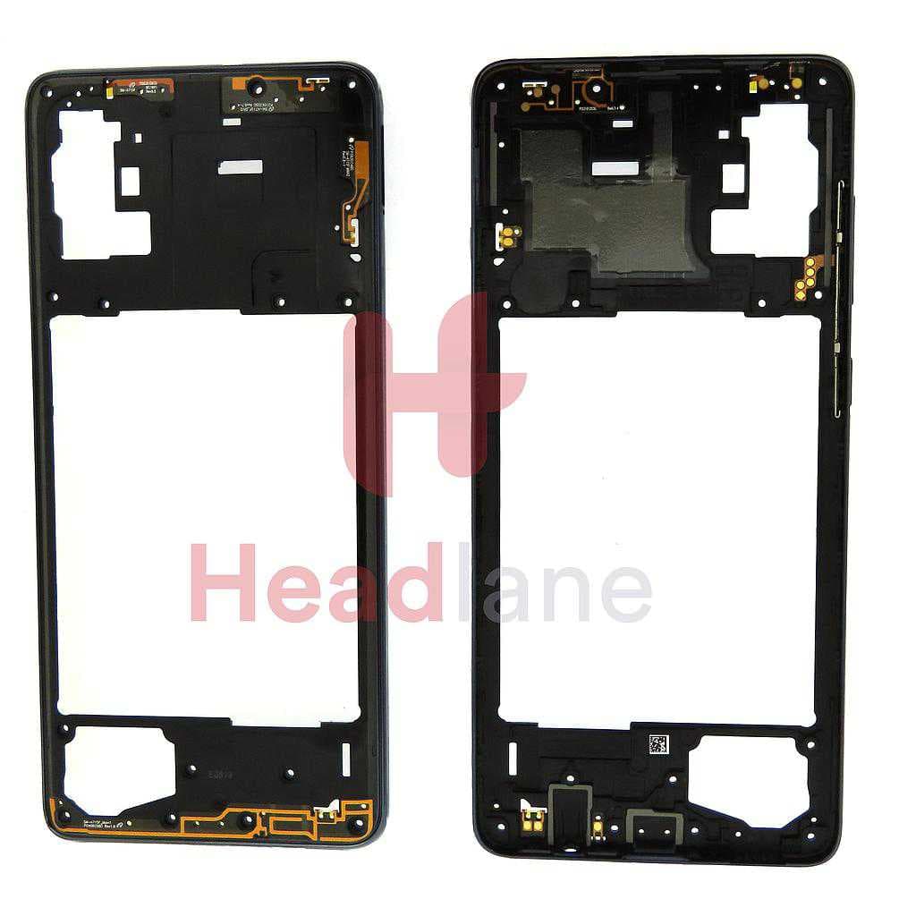 Samsung SM-A715 Galaxy A71 Middle Cover / Chassis - Black - GH98-44756A - Samsung Replacement Part
