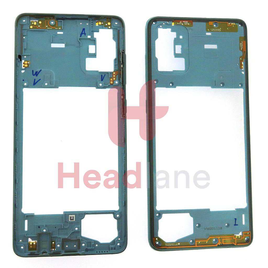 Samsung SM-A715 Galaxy A71 Middle Cover / Chassis - Blue - GH98-44756C - Samsung Replacement Part