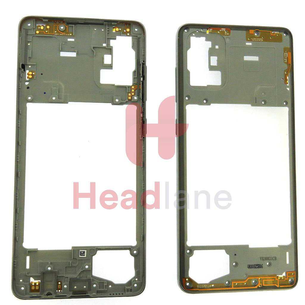 Samsung SM-A715 Galaxy A71 Middle Cover / Chassis - Silver - GH98-44756B