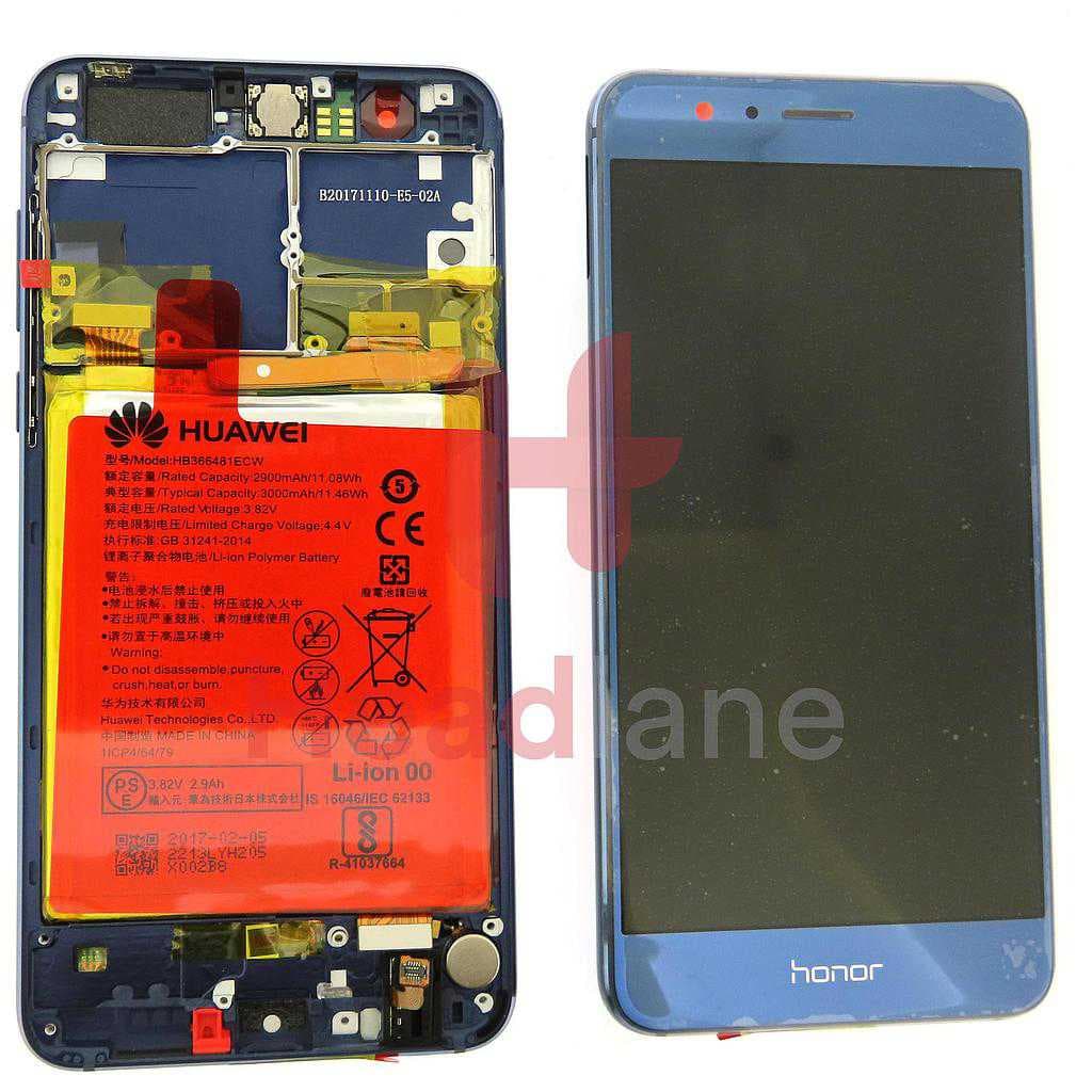Huawei Honor 8 LCD Display / Screen + Touch + Battery - Blue - 02350WVB