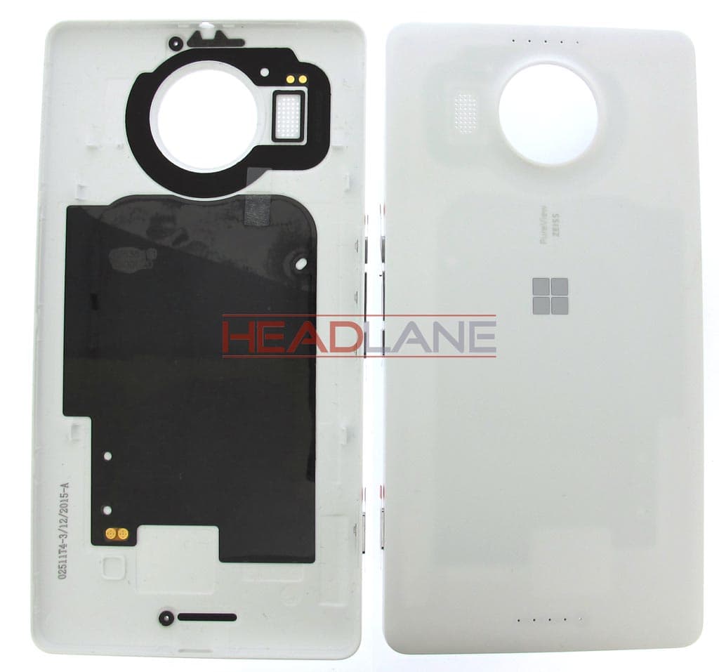Microsoft Lumia 950 XL Battery Cover - White - 00813X4 - Microsoft Replacement Part