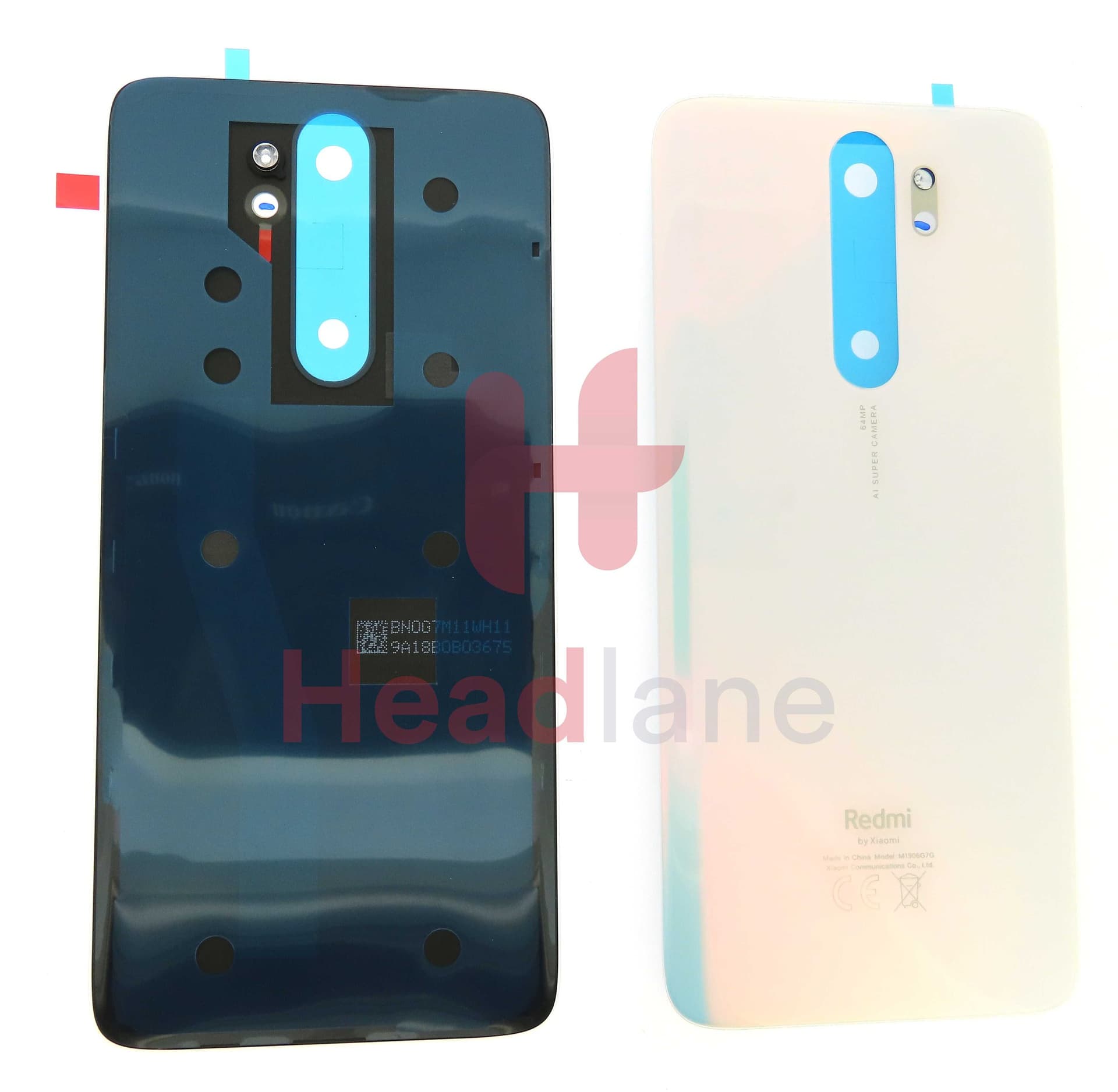 Xiaomi Redmi Note 8 Pro Back / Battery Cover - White - 550500001U1L - Xiaomi Replacement Part