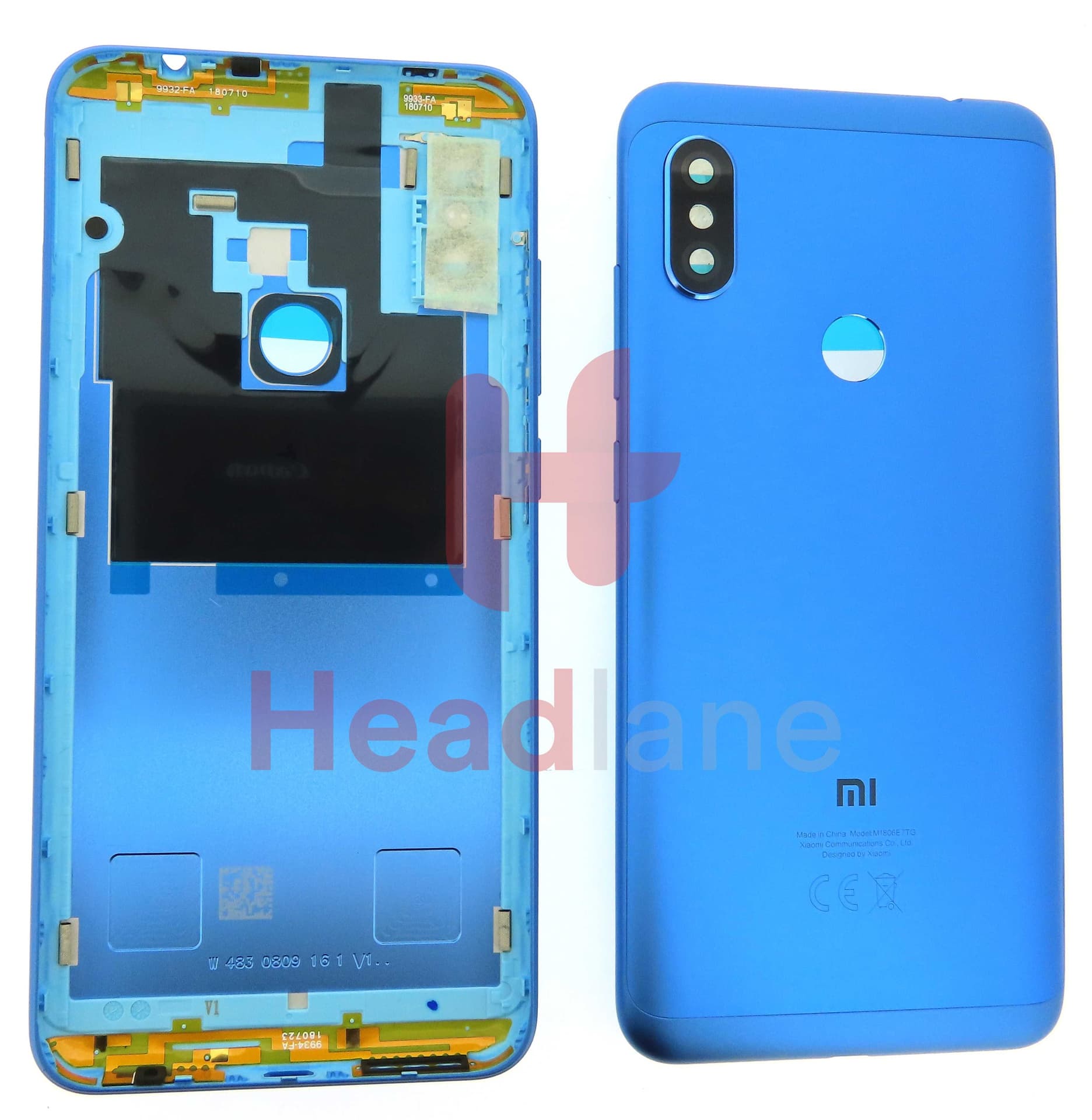 Xiaomi Redmi Note 6 Pro Back / Battery Cover - Blue - 561020036033 - Xiaomi Replacement Part