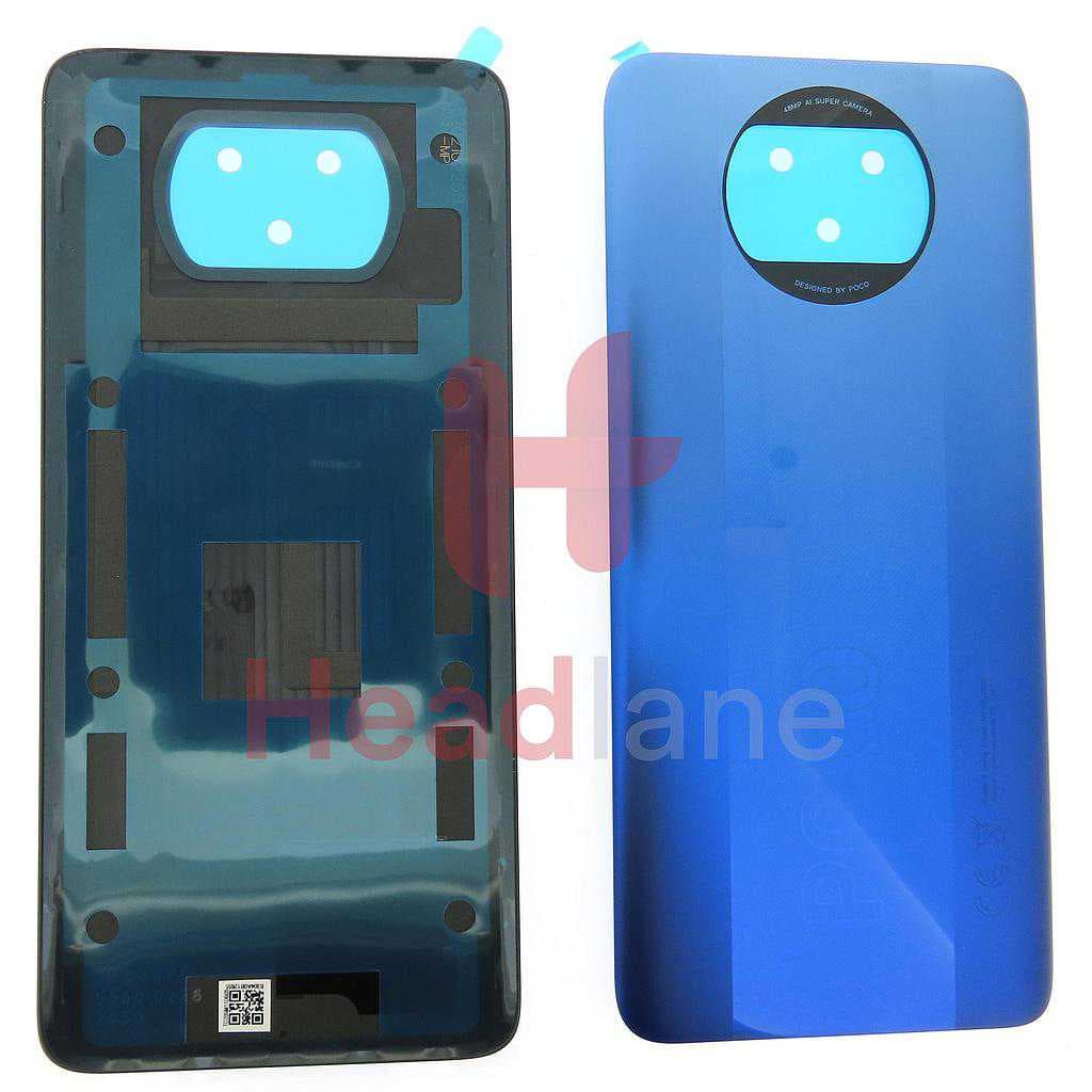 Xiaomi Poco X3 Pro Back / Battery Cover - Frost Blue - 55050000UY6D - Xiaomi Replacement Part