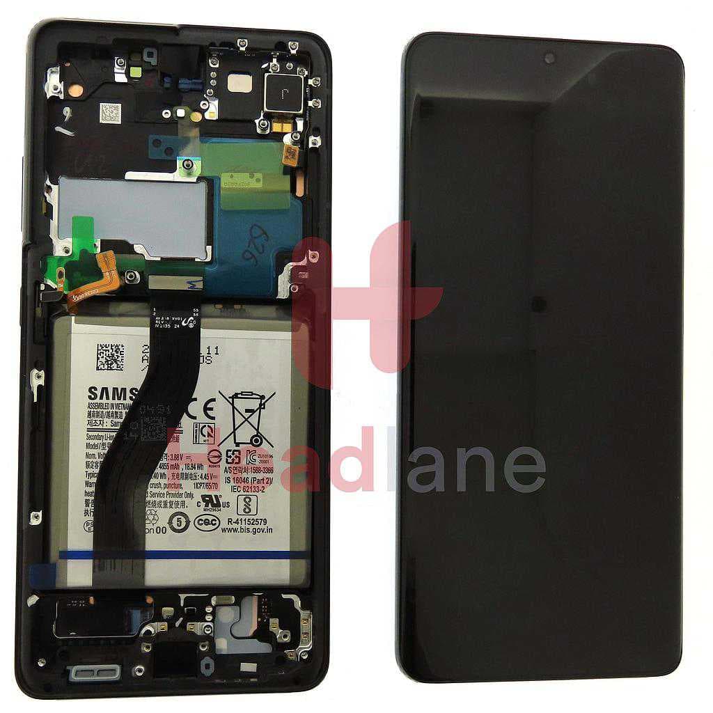 Samsung SM-G998 Galaxy S21 Ultra 5G LCD Display / Screen + Touch + Battery - Phantom Black (No Camera) - GH82-26026A - Samsung Replacement Part