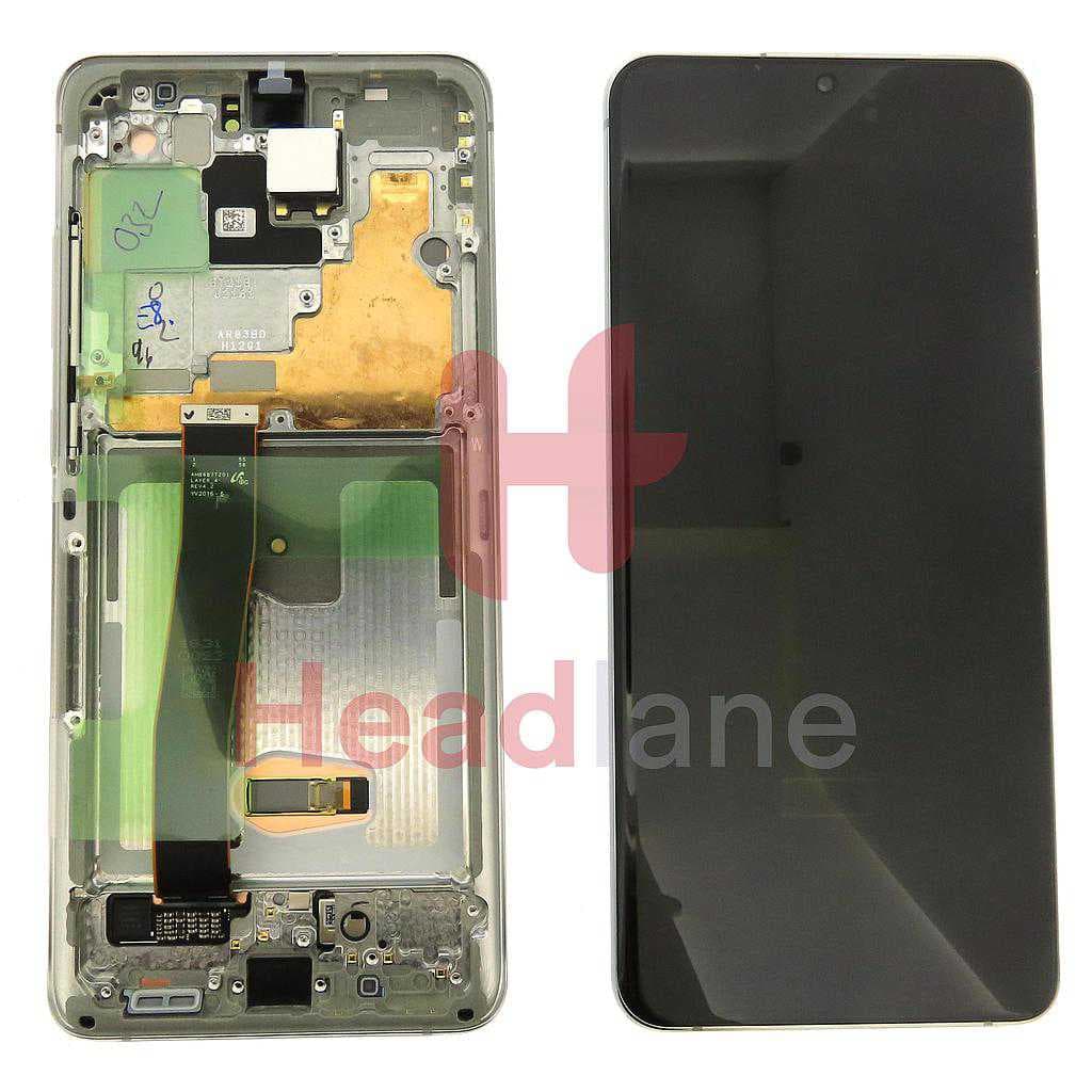 Samsung SM-G988 Galaxy S20 Ultra LCD Display / Screen + Touch - White (No Camera) - GH82-26032C - Samsung Replacement Part