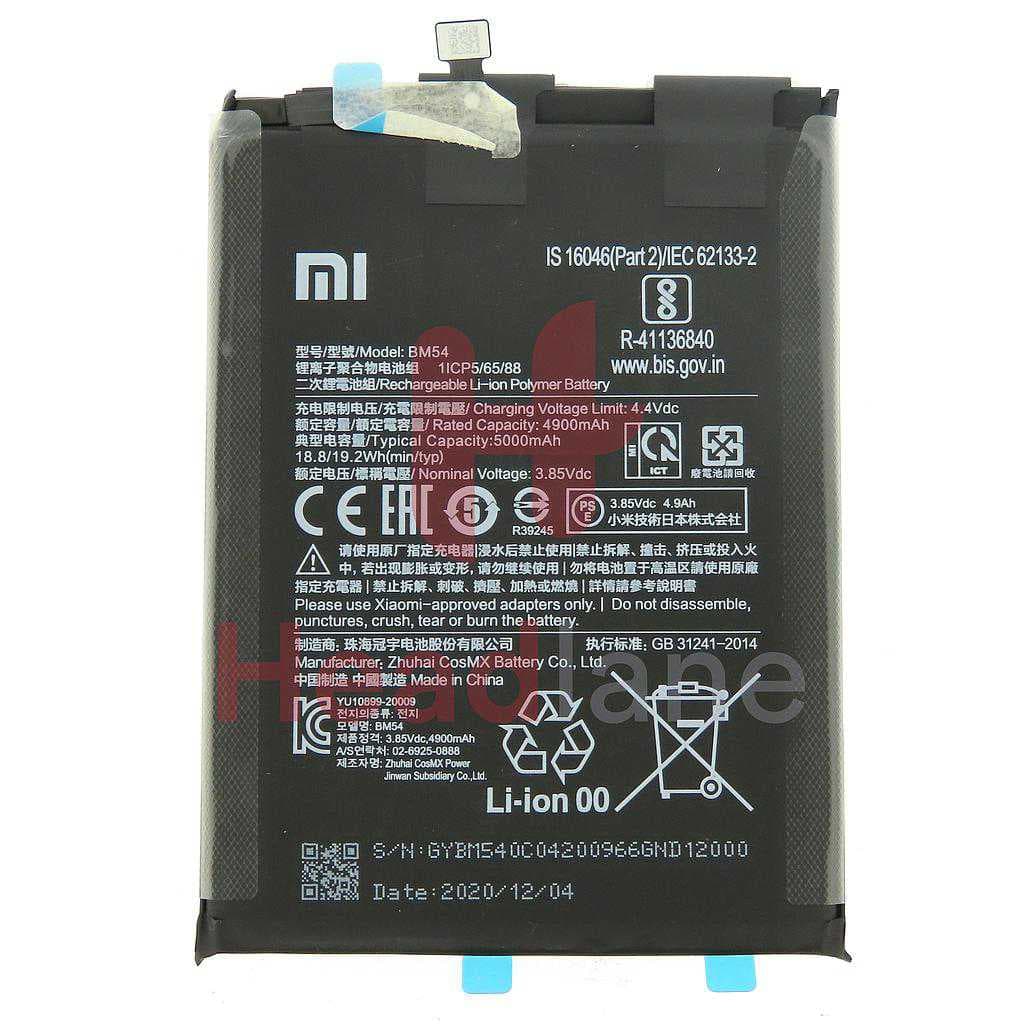 Xiaomi Redmi Note 9T 5G BM54 Internal Battery - 46020000491Y - Xiaomi Replacement Part