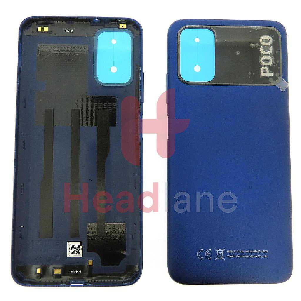 Xiaomi Poco M3 Back / Battery Cover - Blue - 55050000Q79X - Xiaomi Replacement Part