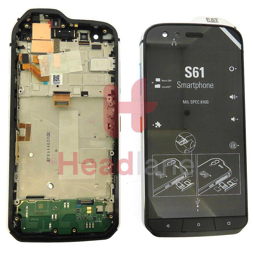 Caterpillar CAT S61 LCD Display / Screen + Touch + Frame - LCD-CAT-S61 - Caterpillar / CAT Replacement Part