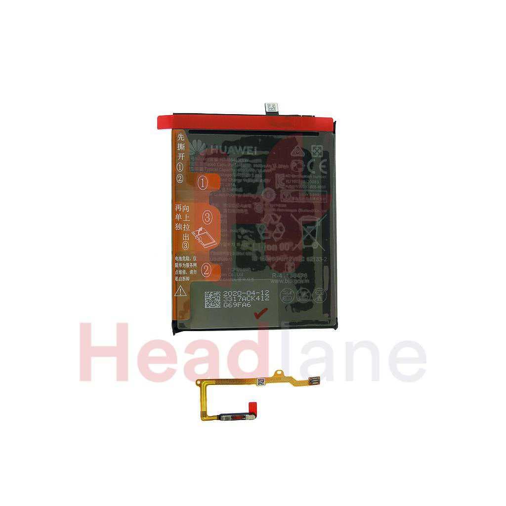 Huawei P40 Lite 5G Fingerprint Reader / Sensor + Battery - Midnight Black - 02353SUR - Huawei Replacement Part